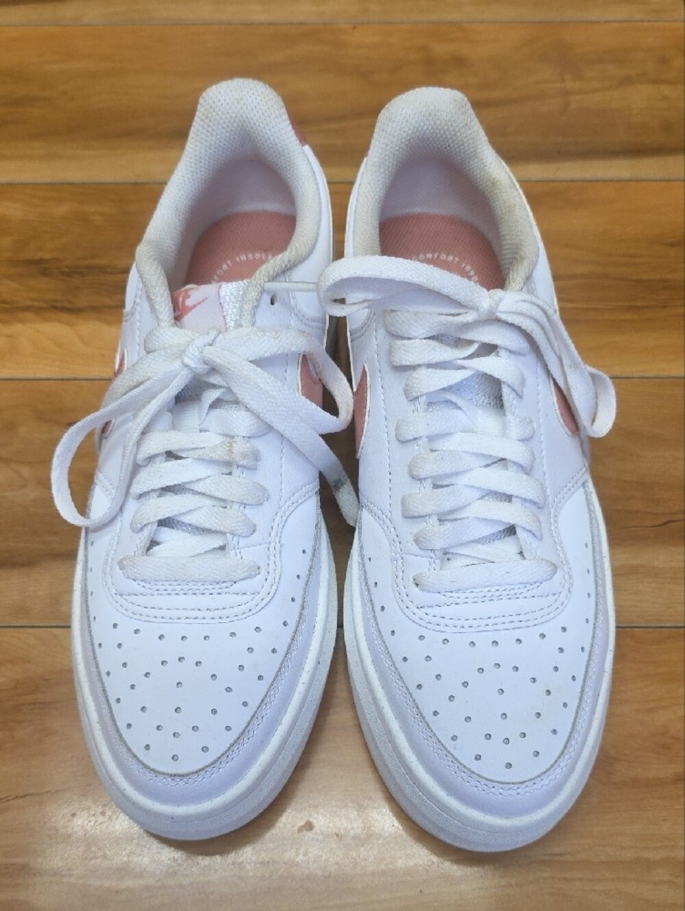 Nike Court Vision Alta Platform Sneakers White Pink Women's Size 9.5 - Picture 2 of 15